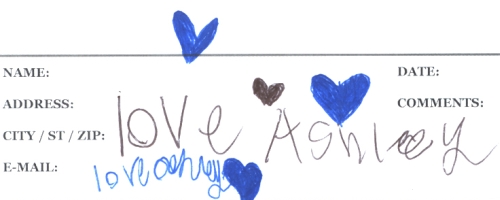 Guestbook Message from Ashley December 2007