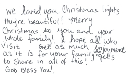 Guestbook Message from Brad Rainey December 2008