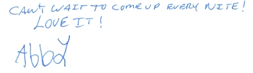 Guestbook Message from Brent & Abby December 2008