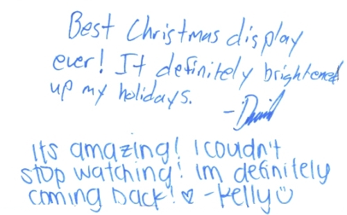 Guestbook Message from David & Kelly December 2008