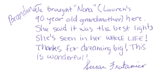 Guestbook Message from The Fratamicos December 2008