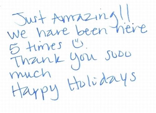 Guestbook Message from The Maggios December 2008