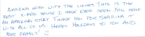 Guestbook Message from The Navarros December 2008