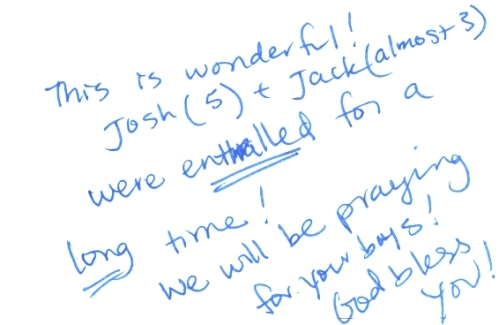 Guestbook Message from The Nelsons December 2008