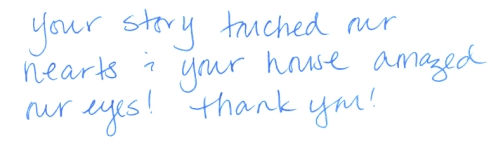 Guestbook Message from The Peters Family December 2008