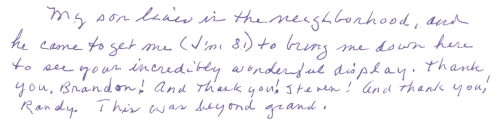 Guestbook Message from The Simpsons December 2008