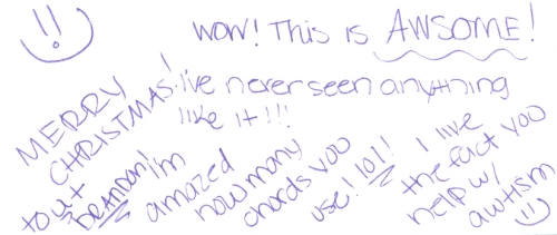 Guestbook Message from Sophia December 2008