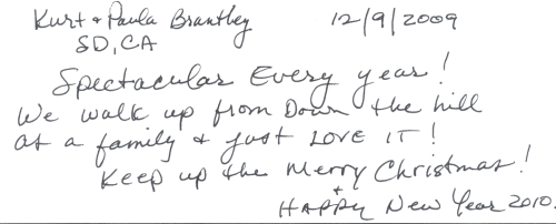 Guestbook Message From The Brantley Family December 2009