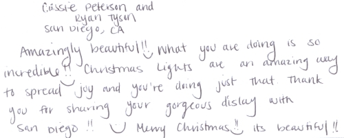 Guestbook Message From Cassie & Ryan December 2009