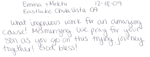Guestbook Message From Emma & Mekhi December 2009