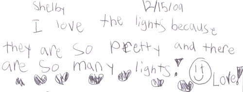 Guestbook Message From Shelby December 2009