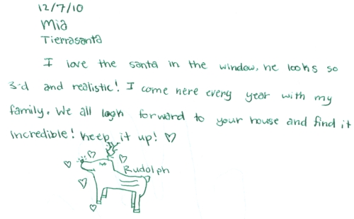 Guestbook Message From Mia December 2010