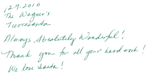 Guestbook Message From The Wagner Family December 2010