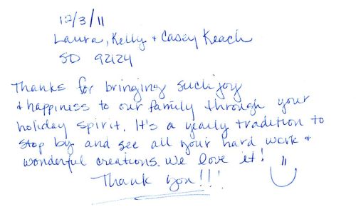 Guestbook Message From The Keach Family December 2011