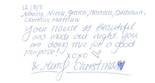 Guestbook Message From Naomy & Family December 2011