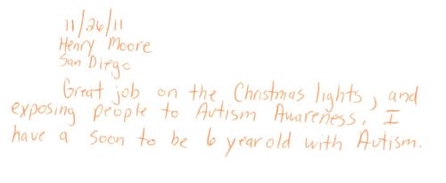 Guestbook Message From The Henry Moore December 2011