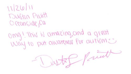 Guestbook Message From The Dustin Pruitt December 2011