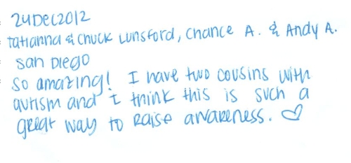 Guestbook Message From The Lunsfords December 2012