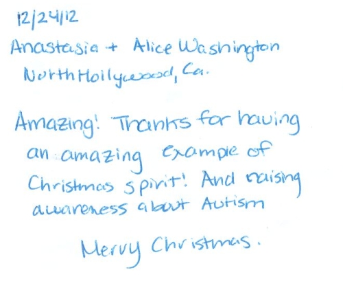 Guestbook Message From The Washingtons December 2012