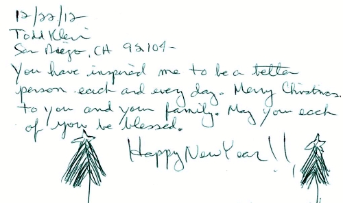 Guestbook Message From Todd Klein December 2012
