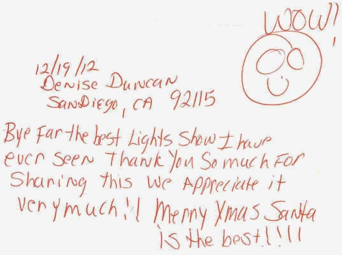 Guestbook Message From Denise Duncan December 2012