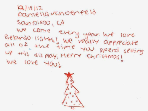 Guestbook Message From Daniella Schoenfeld December 2012