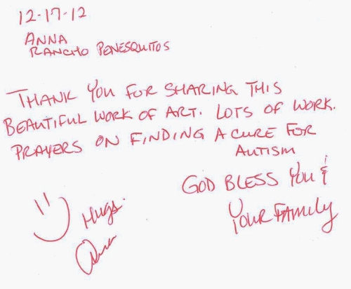 Guestbook Message From Anna December 2012