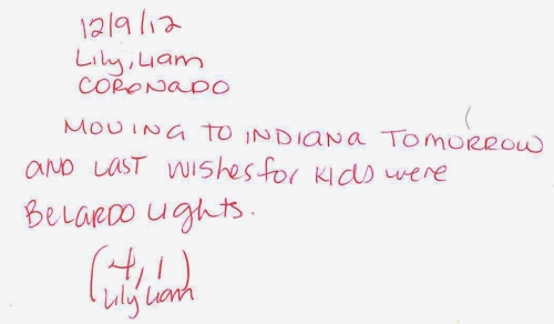 Guestbook Message From Lily and Liam December 2012