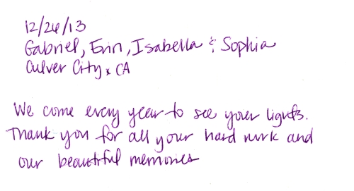 Guestbook Message From Gabriel and Family December 2013