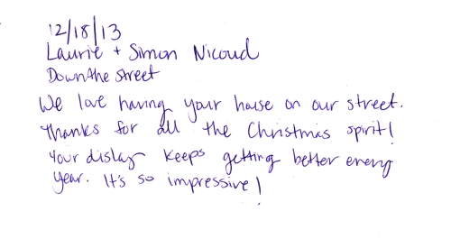 Guestbook Message From The Nicoud Family December 2013