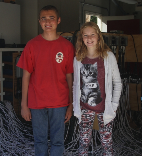 Brandon and Abby Setting Up 2014