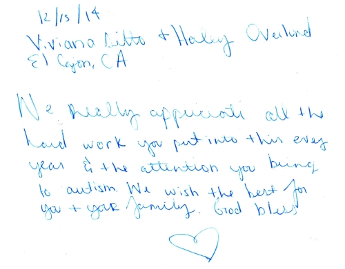 Guestbook Message From Viviano and Haley December 2014