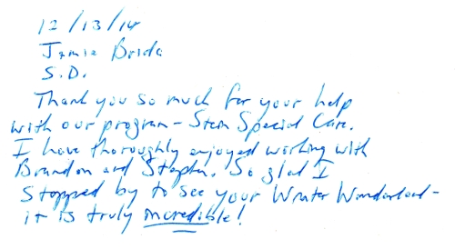 Guestbook Message From Jamie Bride December 2014