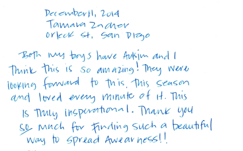 Guestbook Message From Tamara Zacher December 2014