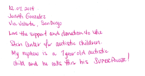 Guestbook Message From Judith Gonzalez December 2014