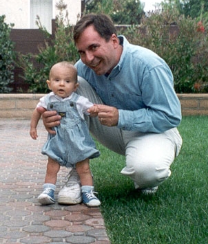 Brandon with Dad at 1 Year of Age