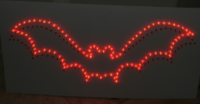 Lit Bat with Red LEDs