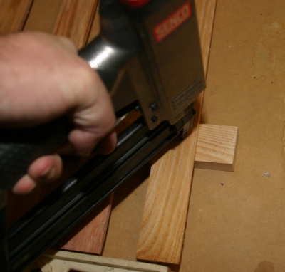 Staple Gun in Action