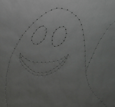 Closeup of Talking Ghost Face