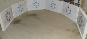 All 6 Colored Snowflake Panels