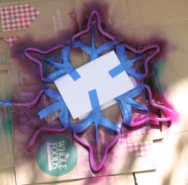 Painting Purple Snowflake